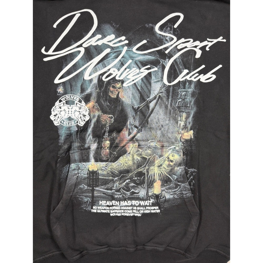 Darc Sport Hoodie Wolves Club In Dreams Vintage Pierce Black Mens‎ Sz Medium NEW